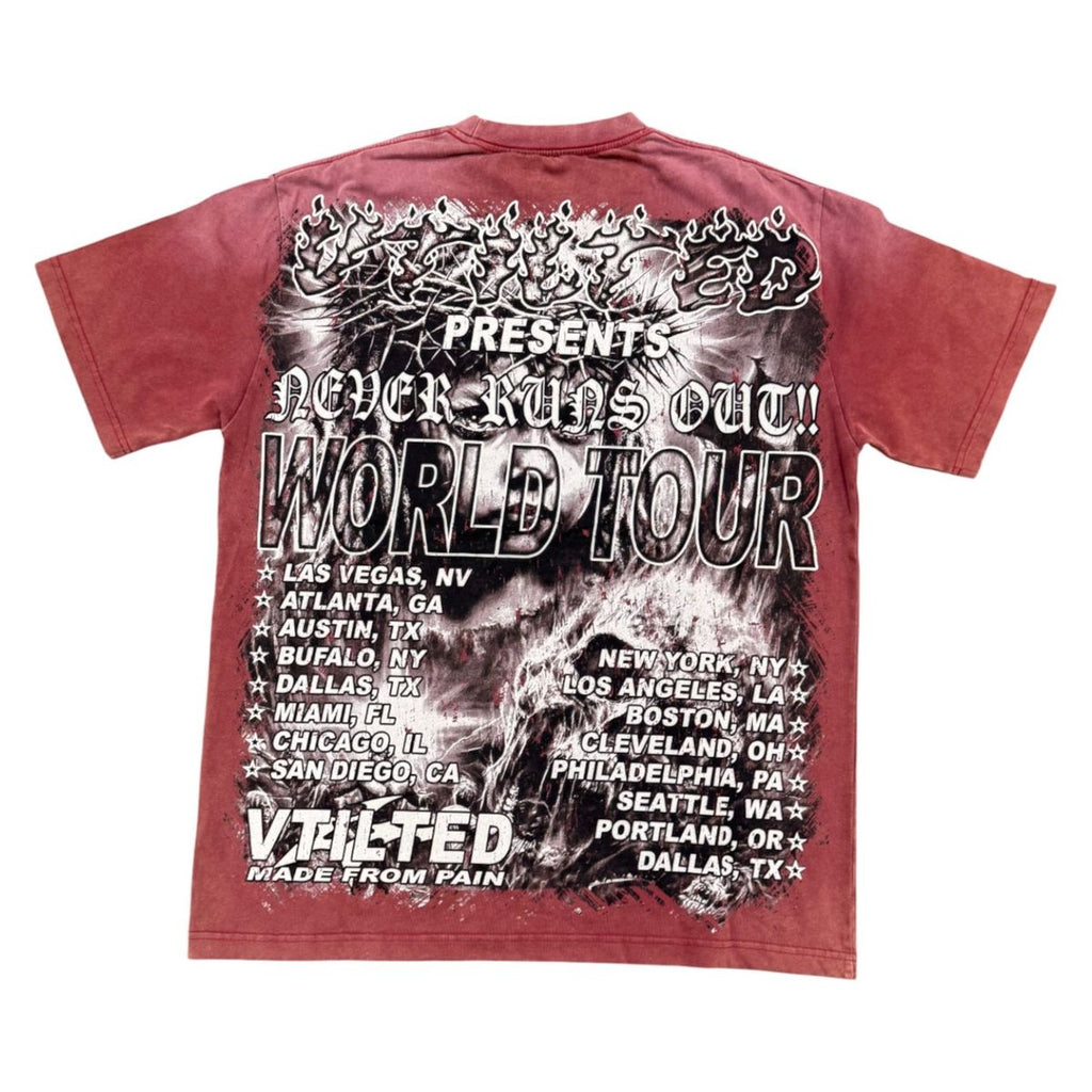 VTILTED "DAMAGE" TEE (VB-31) BERRY