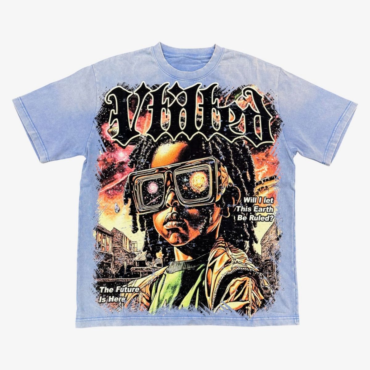 VTILTED "META" TEE (VB-22) BLUE JEAN