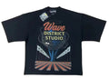 MR WAVE DISTRICT GLOBE (BLACK) OVERSIZED T SHIRT WDS-2T009T