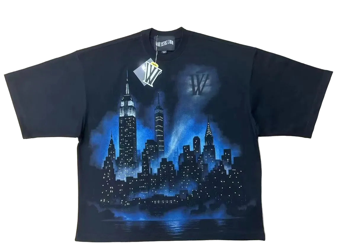 MR WAVE DISTRICT GOTHAM (BLACK) OVERSIZED TEE WDS-2T008U