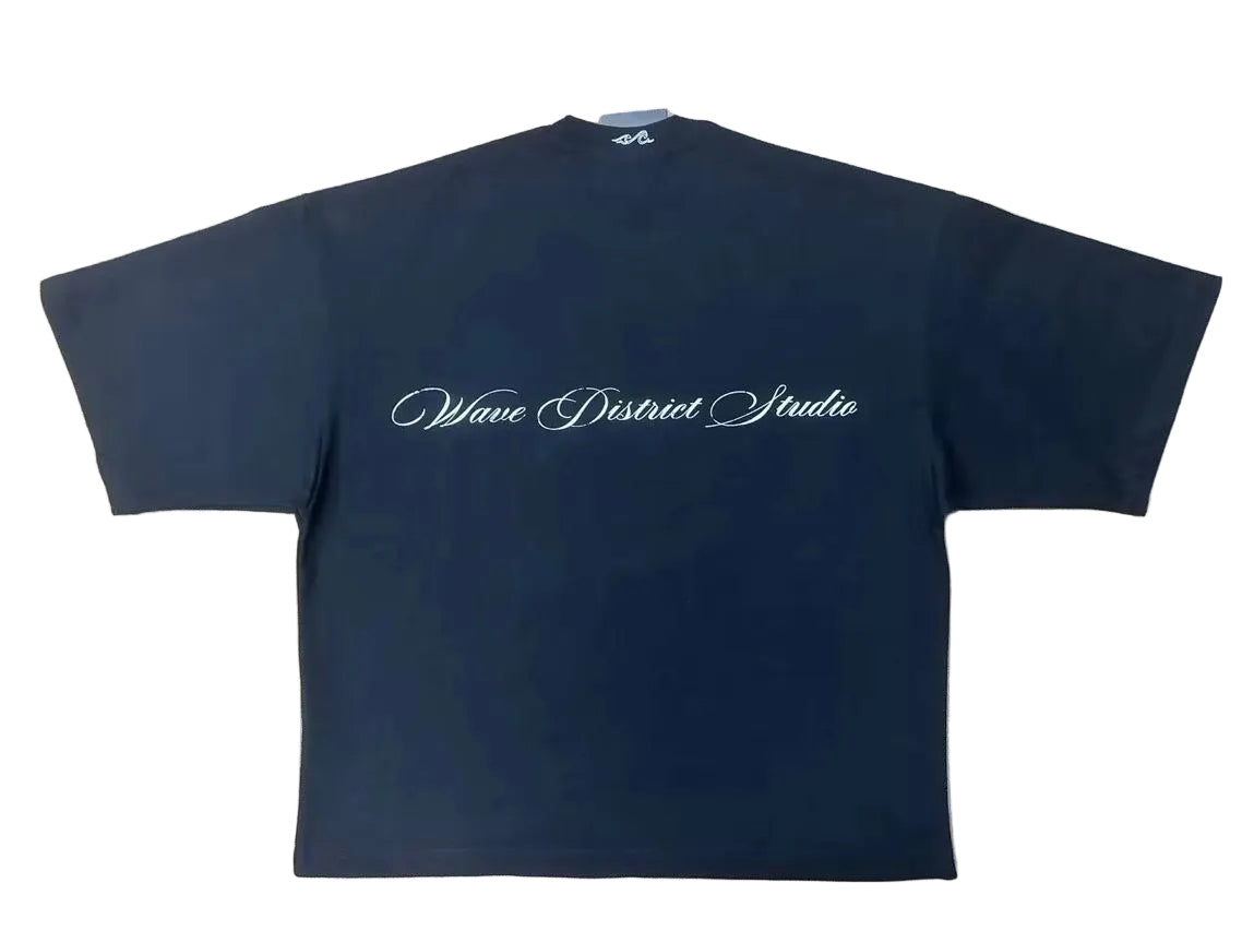 MR WAVE DISTRICT GOTHAM (BLACK) OVERSIZED TEE WDS-2T008U