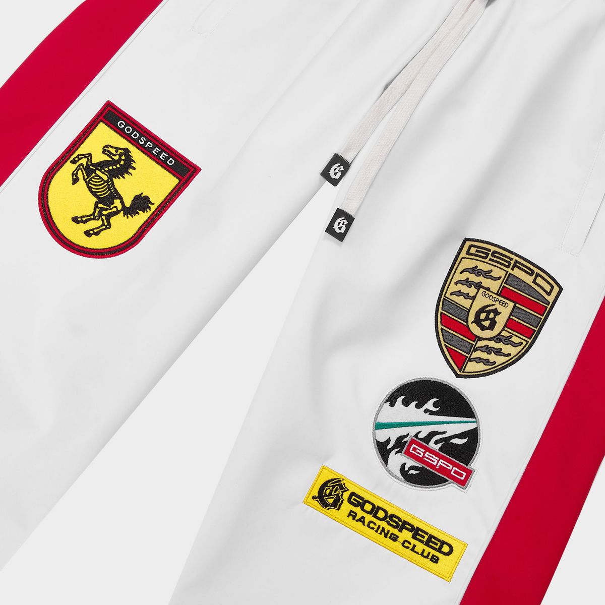 GodSpeed GRC TrackPants (White/Blk/Red)