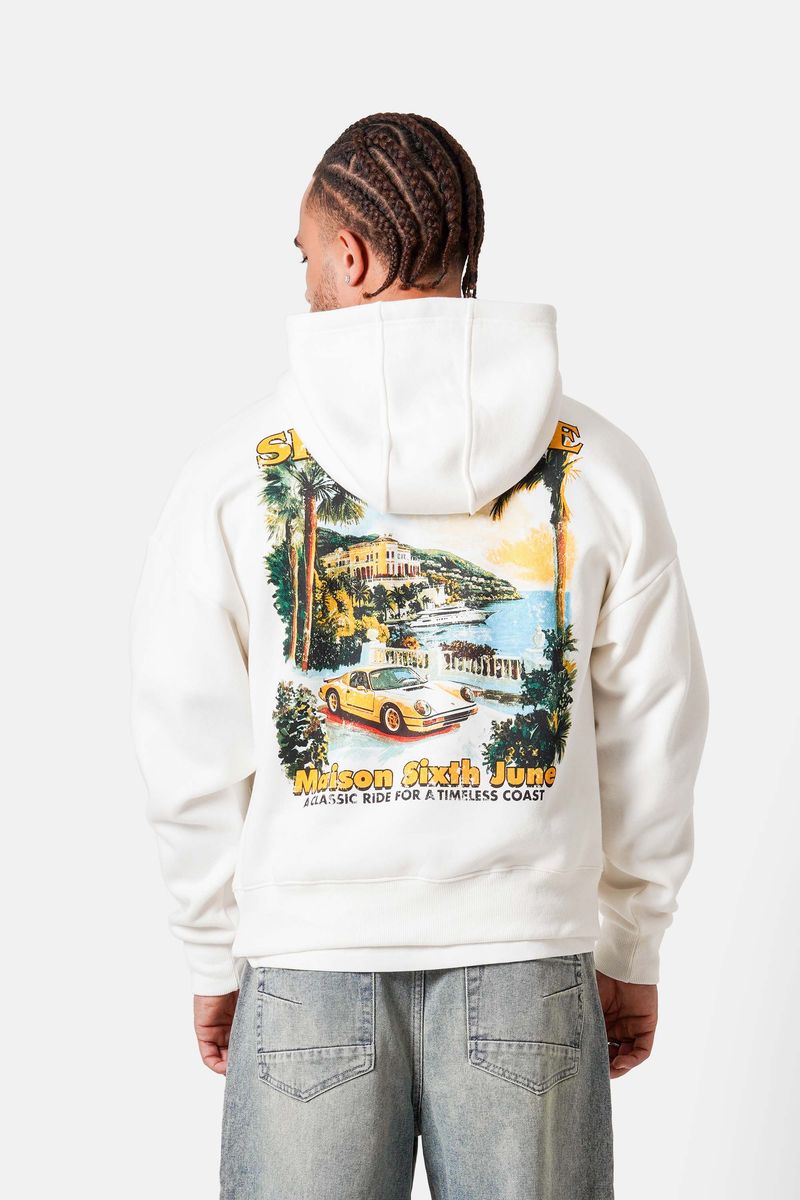 Sixth June coast back print hoodie 13001-offw