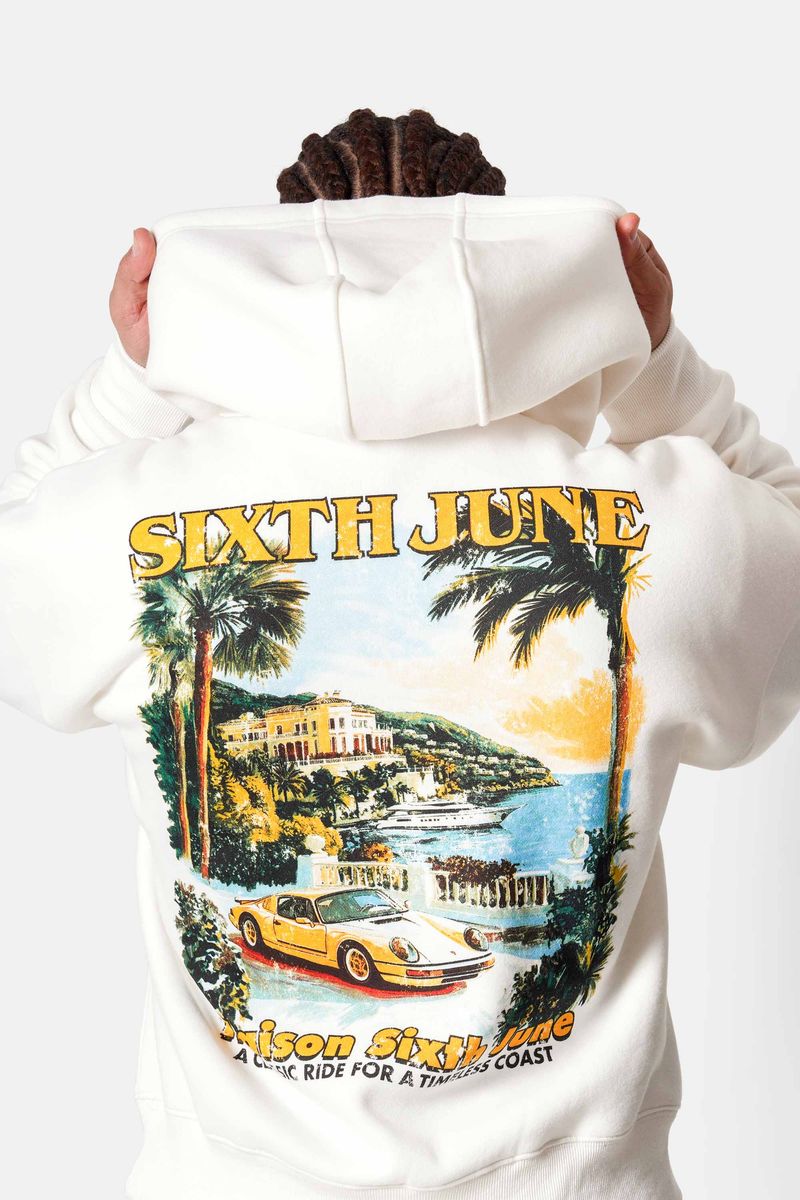 Sixth June coast back print hoodie 13001-offw