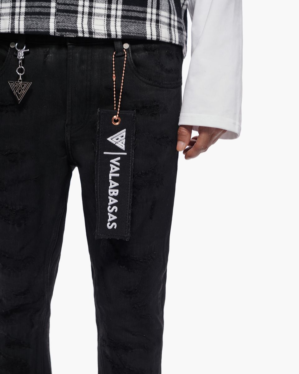 VALABASAS "TRANCE" STACKED WAXED DENIM (VLBS-VJ3-1116)