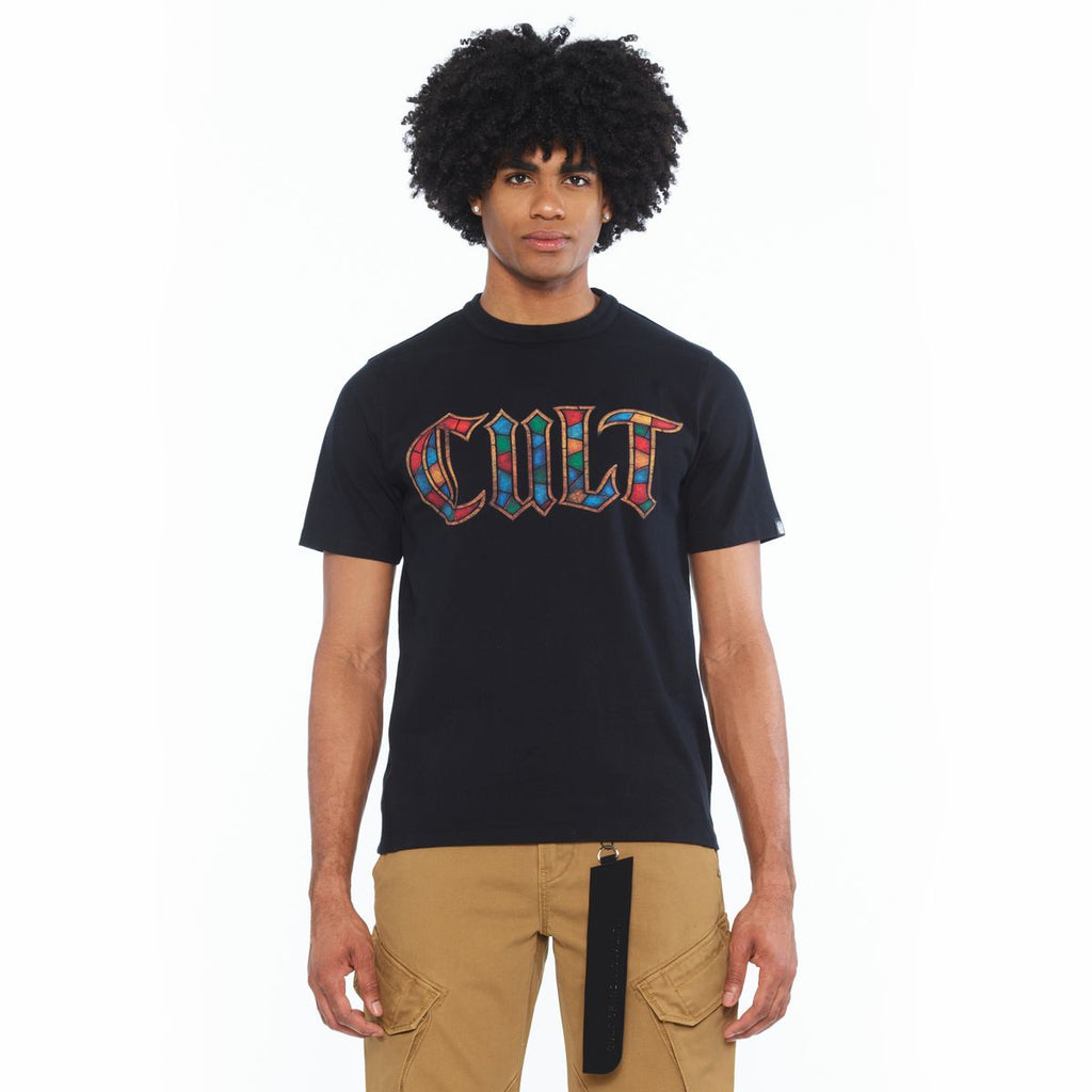 CULT 260 GRAMS COTTON JERSEY SHORT SLEEVE CREW NECK TEE "STAINED GLASS" (626B7-K21A)