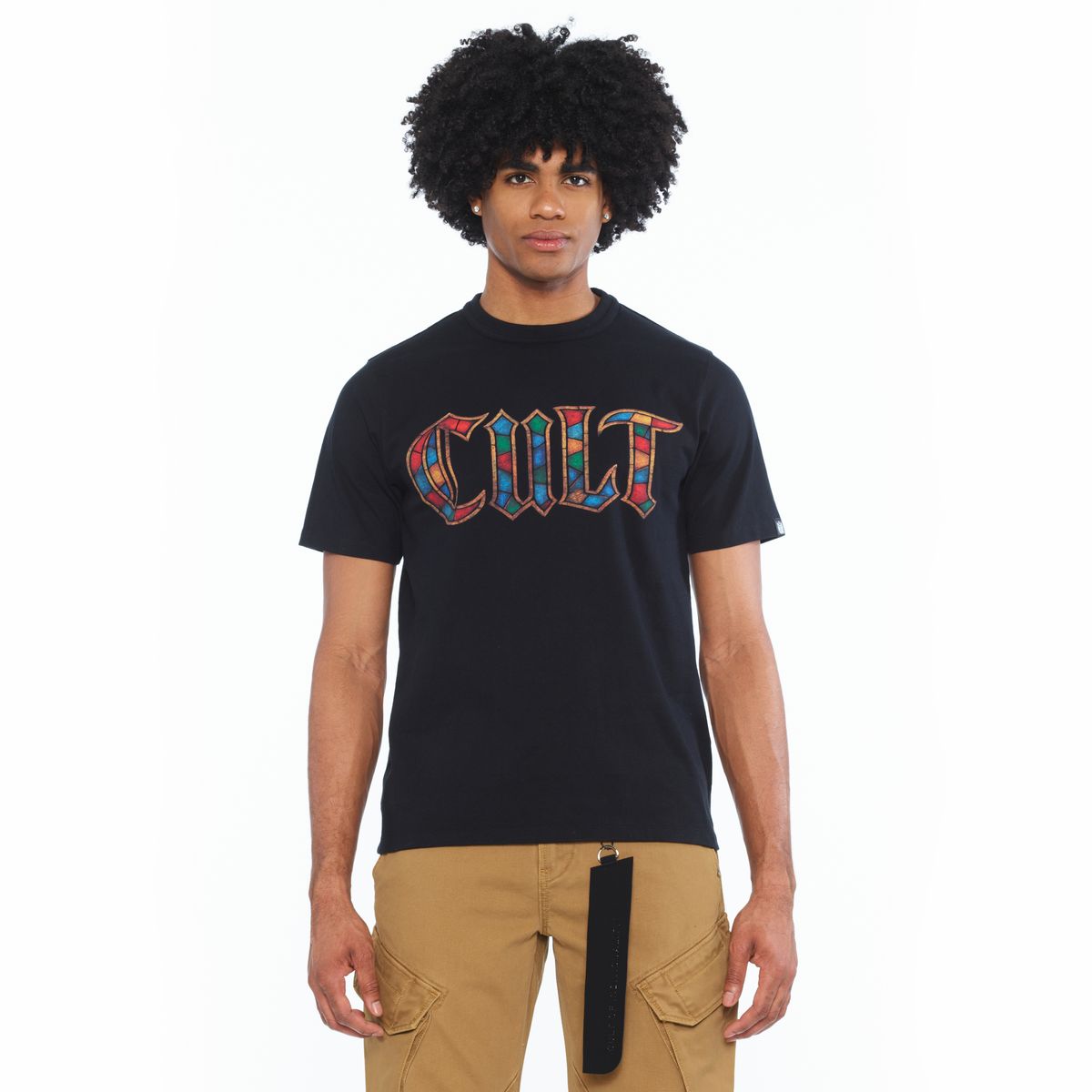CULT 260 GRAMS COTTON JERSEY SHORT SLEEVE CREW NECK TEE "STAINED GLASS" (626B7-K21A)