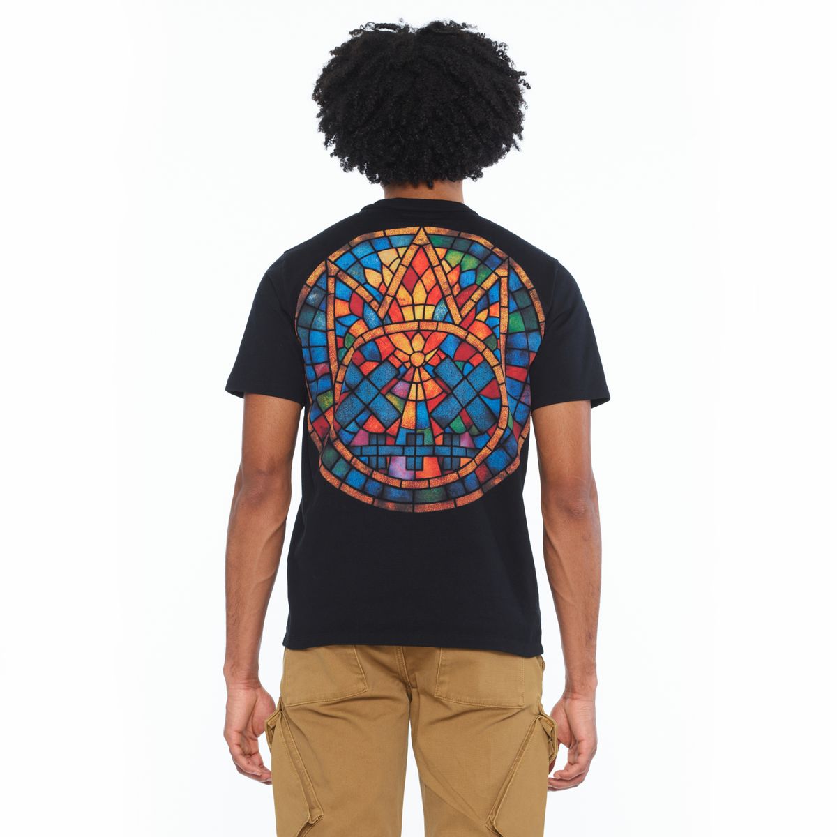 CULT 260 GRAMS COTTON JERSEY SHORT SLEEVE CREW NECK TEE "STAINED GLASS" (626B7-K21A)
