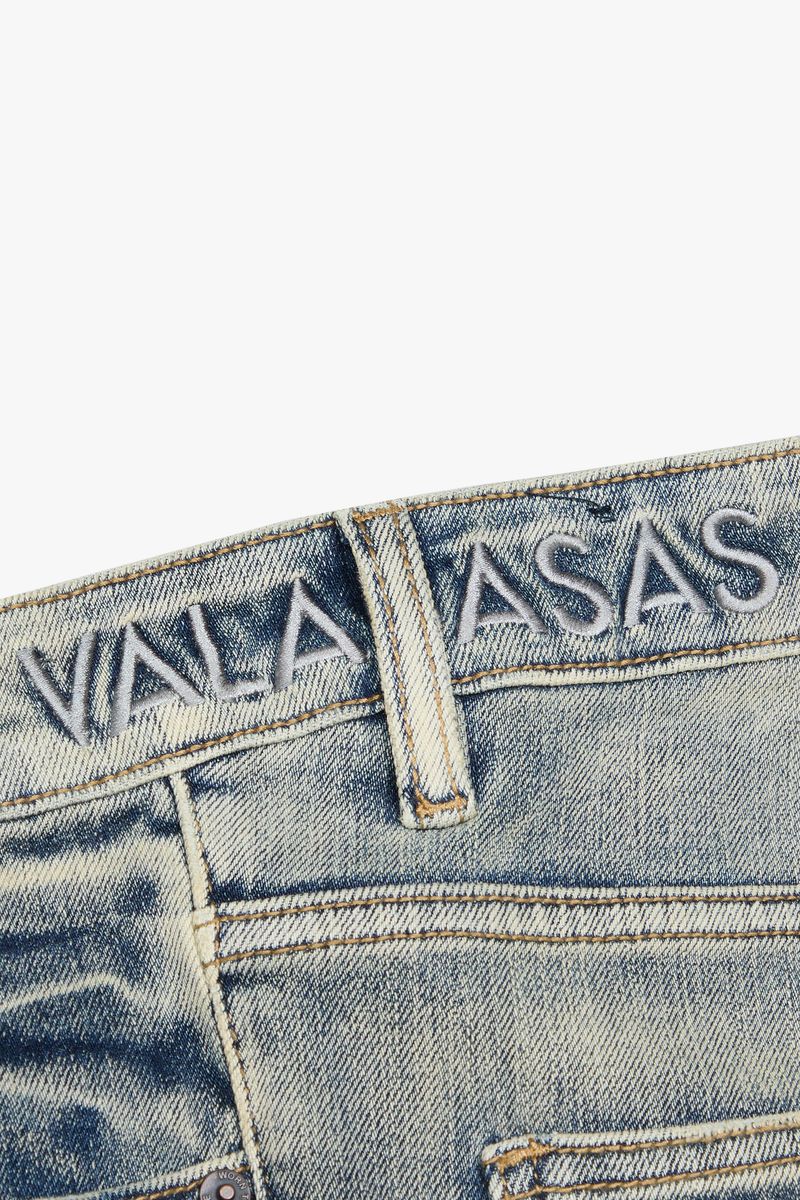 VALABASAS "MR. FLEX" SKINNY DENIM (VLBS-VJ1-002)LT. BLUE WASHED