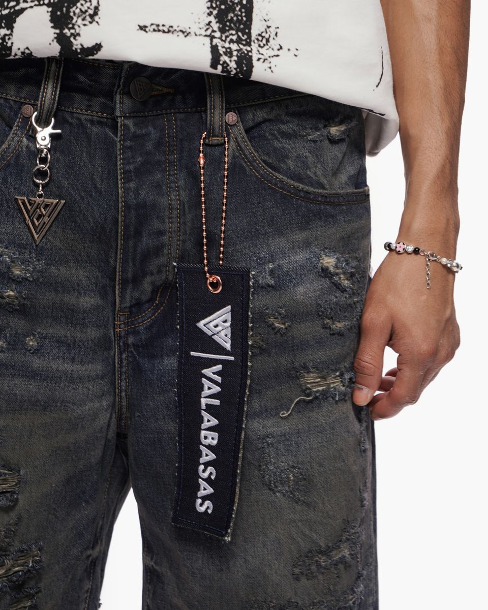 VALABASAS "CLIPPED" DENIM SHORTS (VLBS-VSH2-1034)