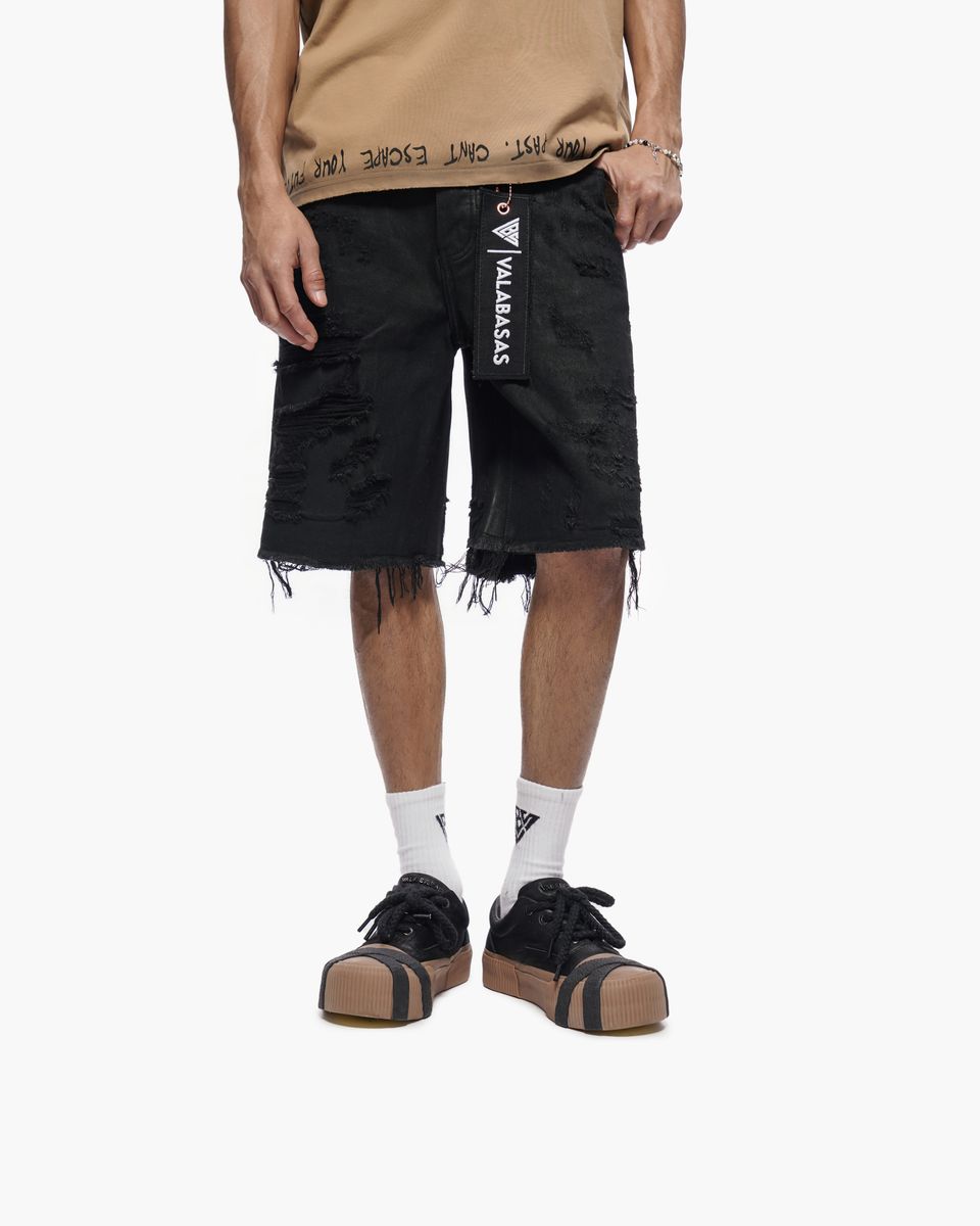 VALABASAS "CLIPPED" DENIM SHORTS (VLBS-VSH2-1034)