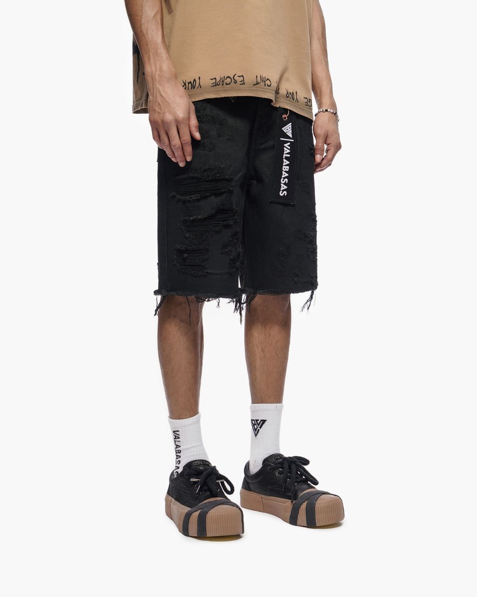 VALABASAS "CLIPPED" DENIM SHORTS (VLBS-VSH2-1034)