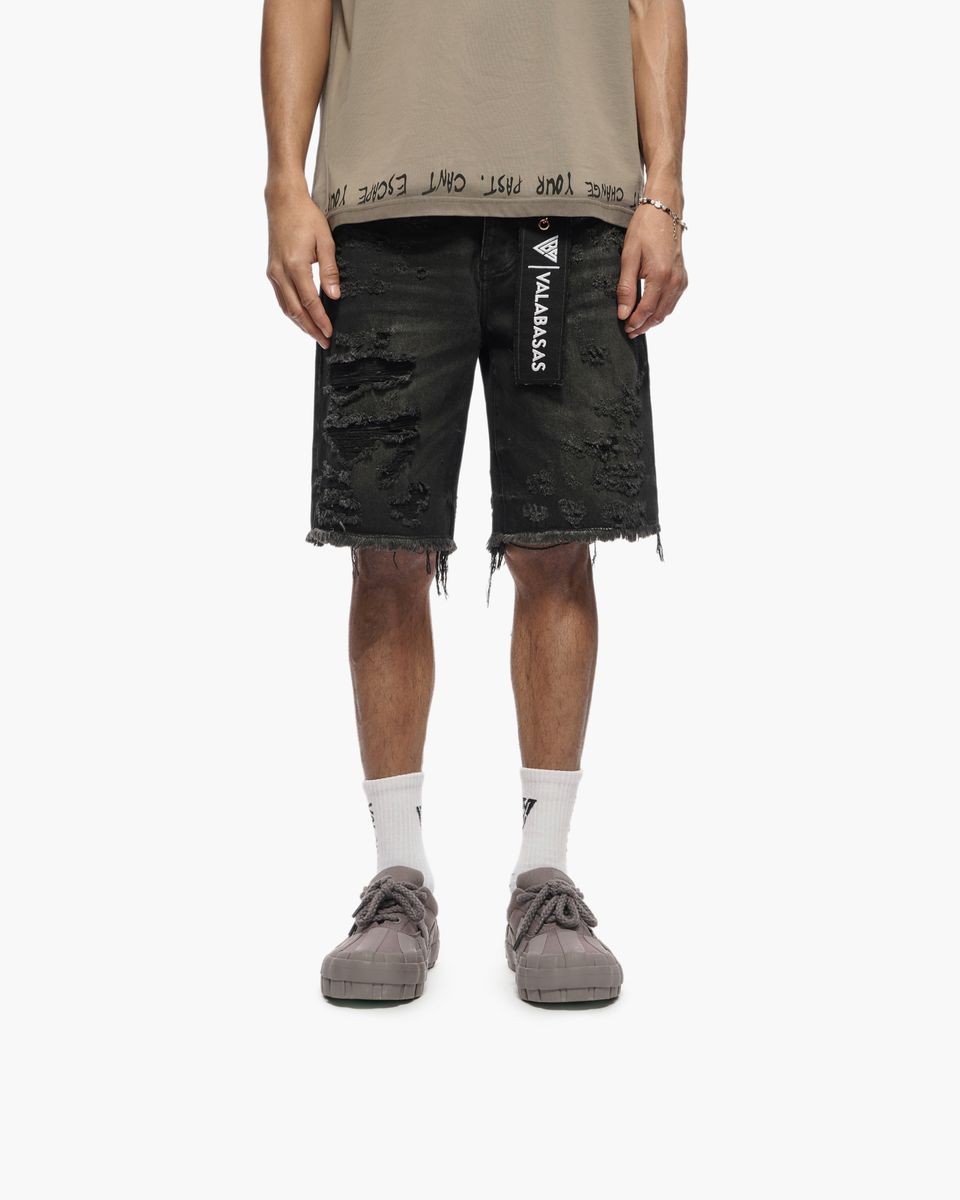 VALABASAS "CLIPPED" DENIM SHORTS (VLBS-VSH2-1034)