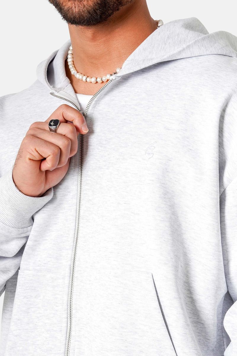 Sixth June heavy coton zipup hoodie 25910-GREY