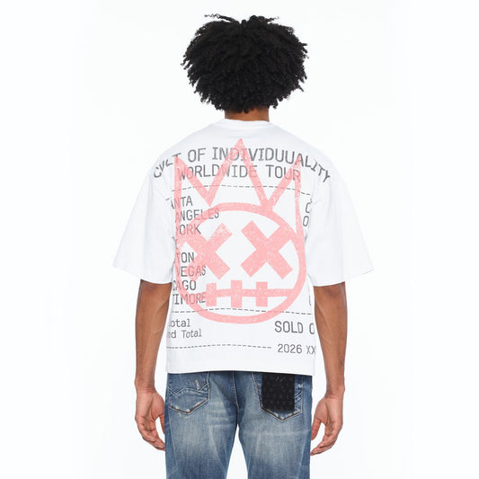 CULT BOXY OVERSIZED FIT 260 GRAMS COTTON JERSEY SHORT SLEEVE CREW NECK TEE "WORLDWIDE" (626B8-K27A)