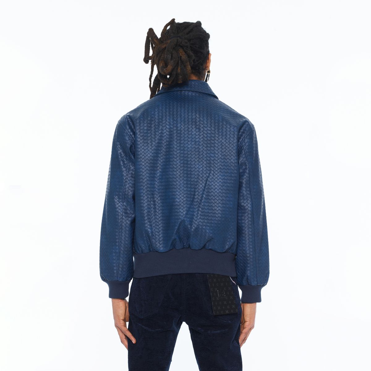 CULT WOVEN LEATHER VARSITY JACKET (626B10-VJ76A)