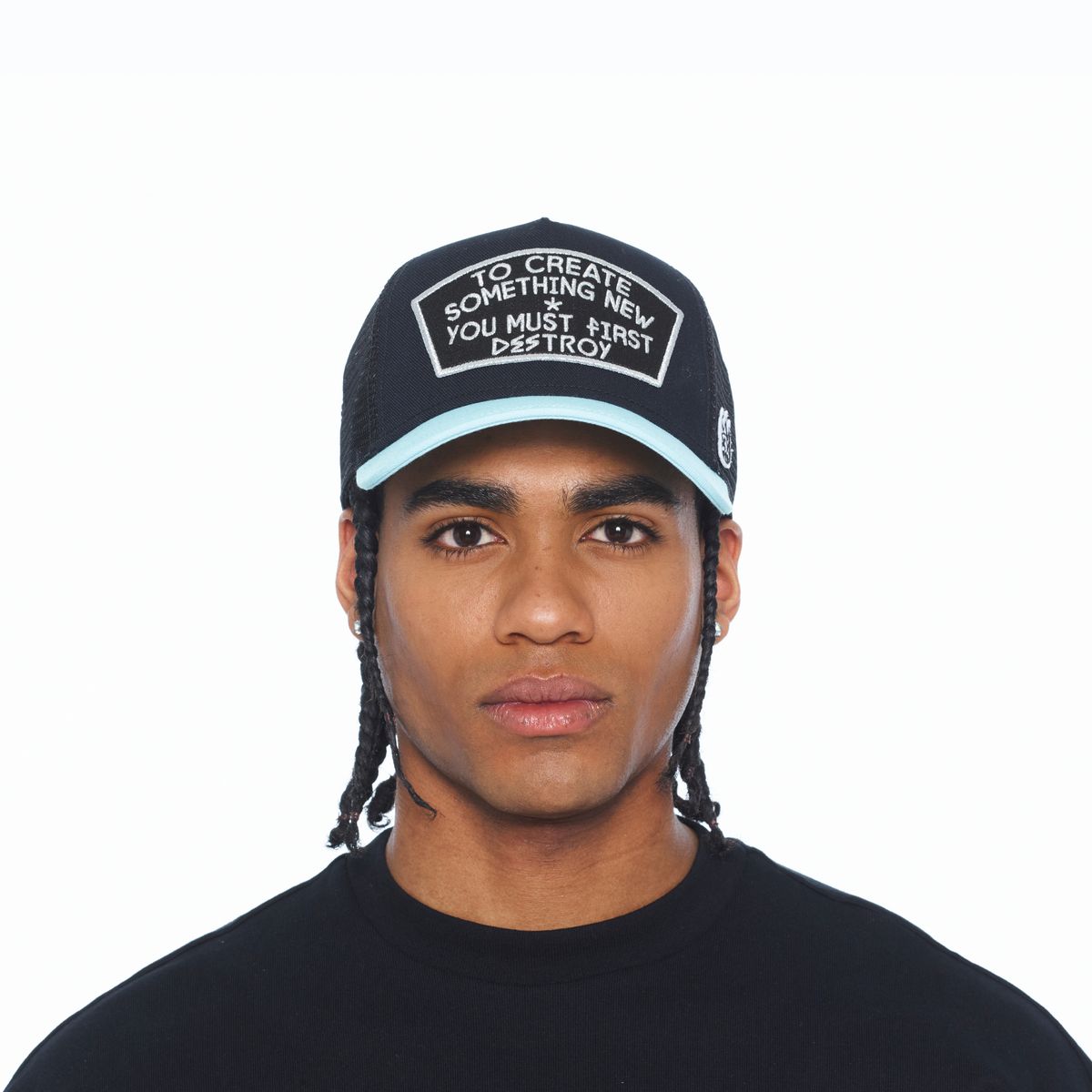 CULT MESH BACK TRUCKER CURVED VISOR " TO CREATE SOMETHING NEW " (626BC-CH68A)