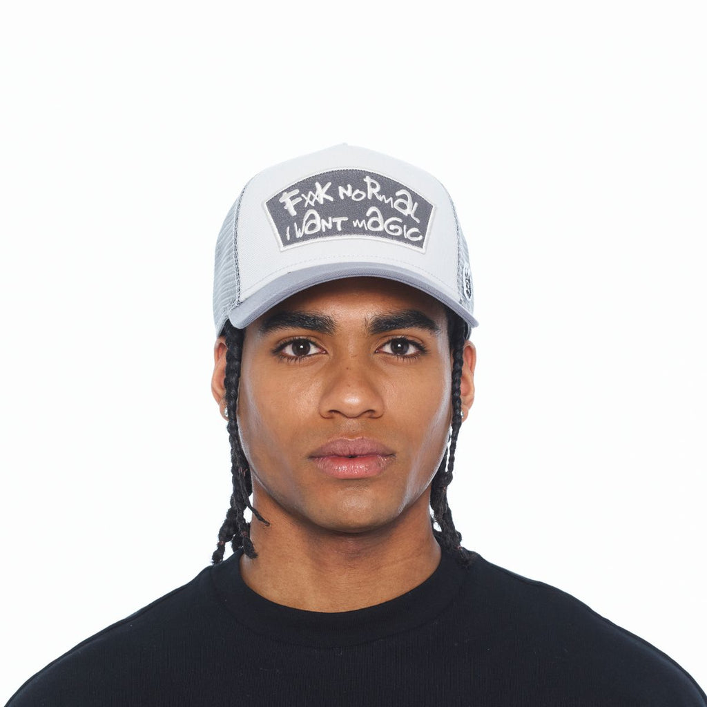 CULT MESH BACK TRUCKER CURVED VISOR " FXXK NORMAL , I WANT MAGIC " (626BC-CH67A)