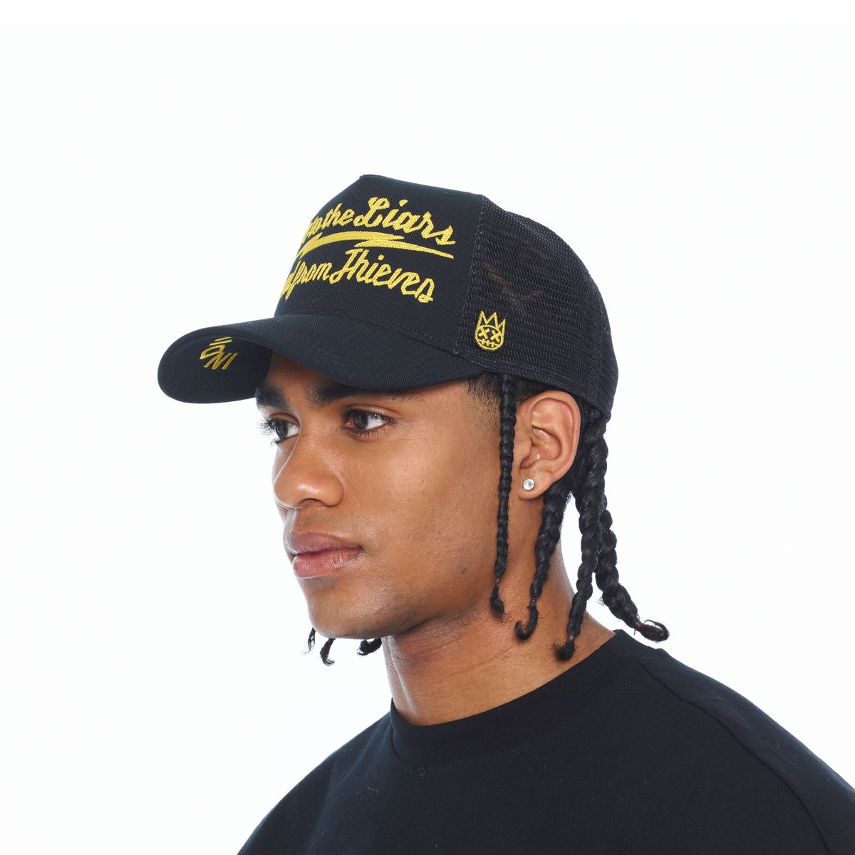 CULT MESH BACK TRUCKER CURVED VISOR " LIE TO THE LIARS" QUOTE HAT (626BC-CH66A)
