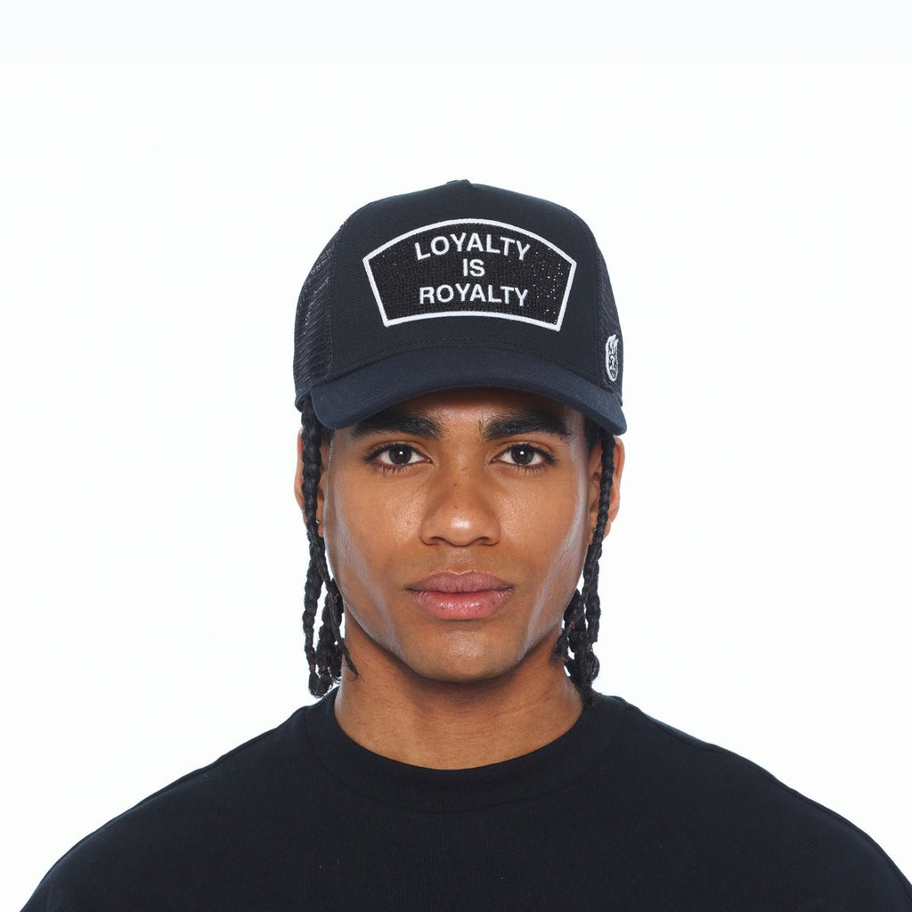 CULT MESH BACK TRUCKER CURVED VISOR " LOYALTY IS ROYALTY " (626BC-CH63A)