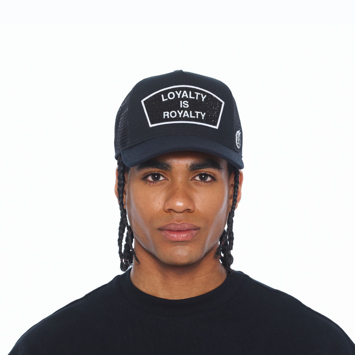 CULT MESH BACK TRUCKER CURVED VISOR " LOYALTY IS ROYALTY " (626BC-CH63A)