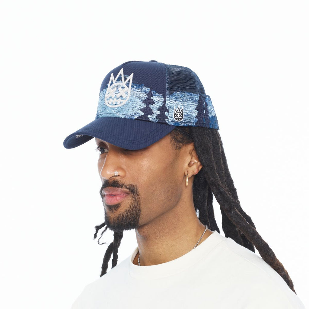 CULT MESH BACK TRUCKER CURVED VISOR " MOUNTAINS" (626BC-CH60A)
