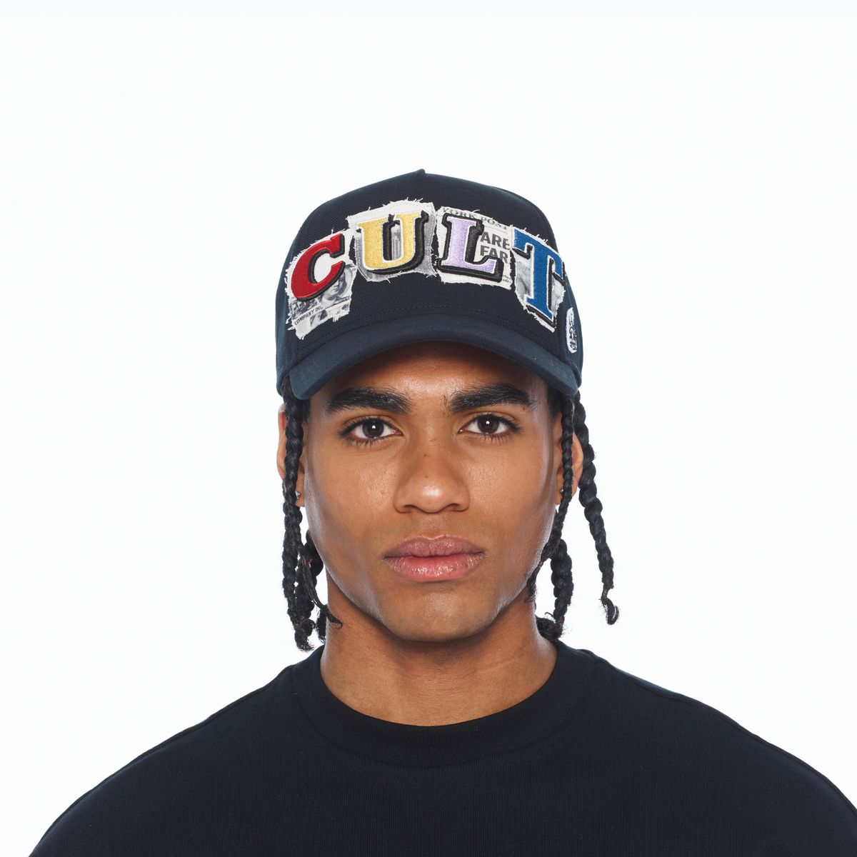 CULT MESH BACK TRUCKER CURVED VISOR " CULT NEWSPRINT" (626BC-CH56A)