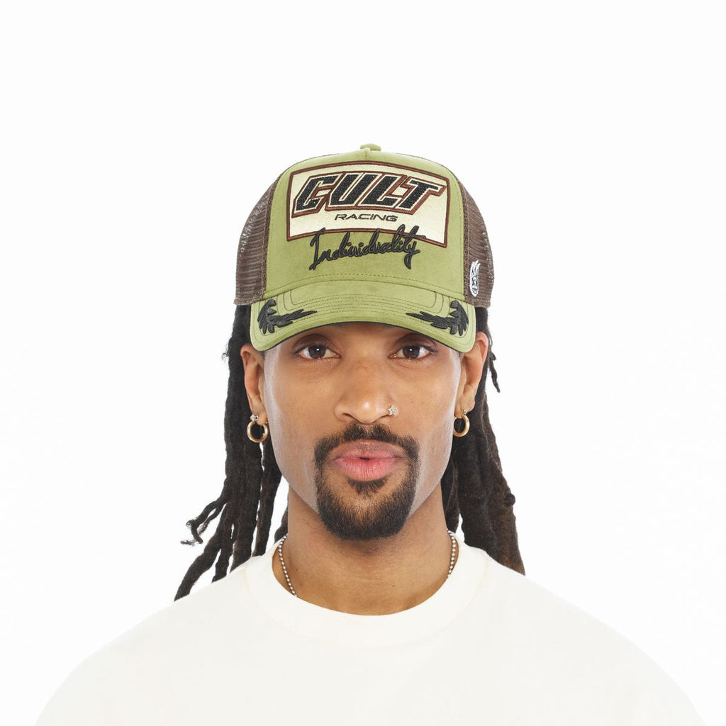 CULT MESH BACK TRUCKER CURVED VISOR " CULT RACING " (626BC-CH54A)