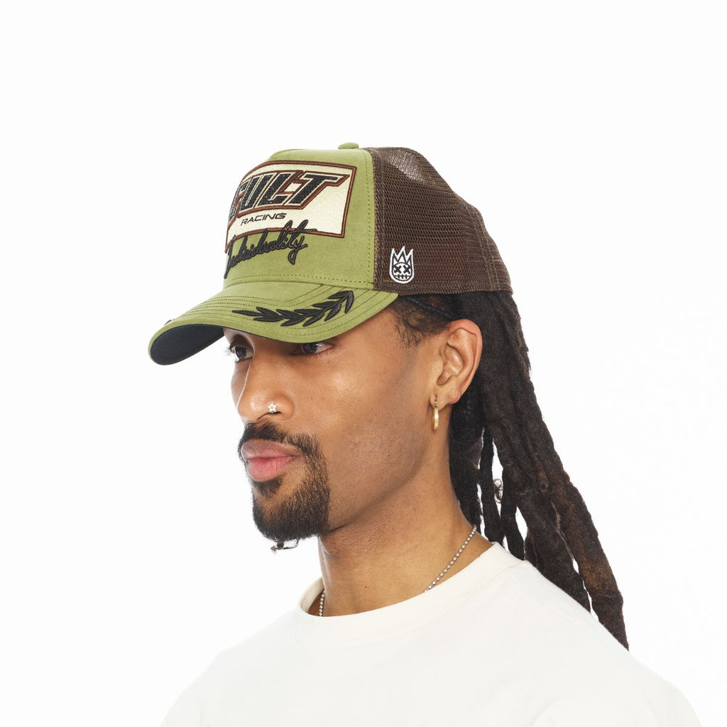 CULT MESH BACK TRUCKER CURVED VISOR " CULT RACING " (626BC-CH54A)