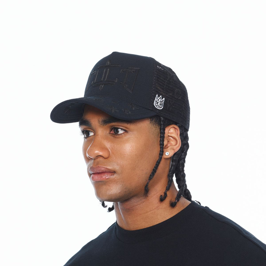 CULT MESH BACK TRUCKER CURVED VISOR " ROPE LOGO" (626BC-CH49A)