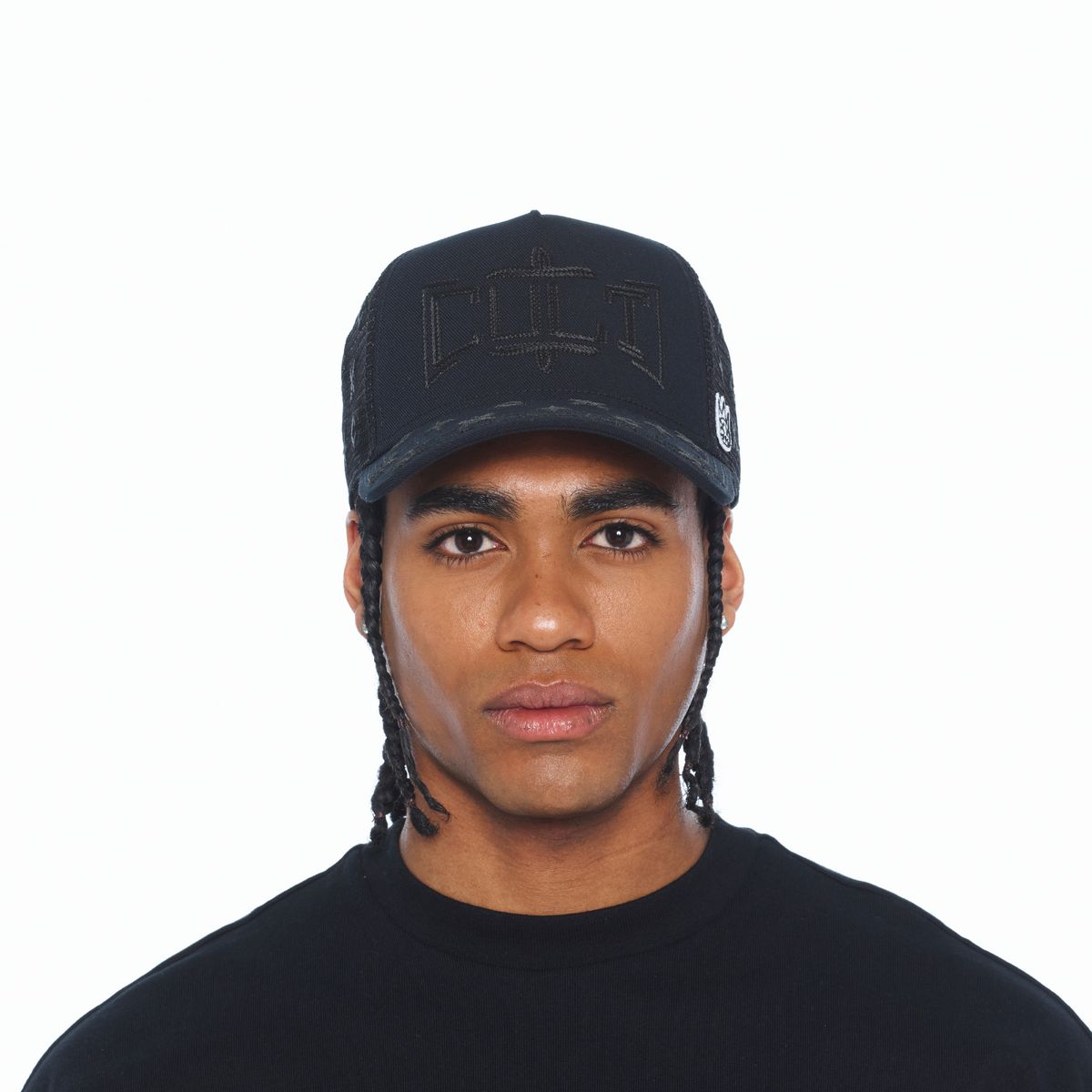CULT MESH BACK TRUCKER CURVED VISOR " ROPE LOGO" (626BC-CH49A)