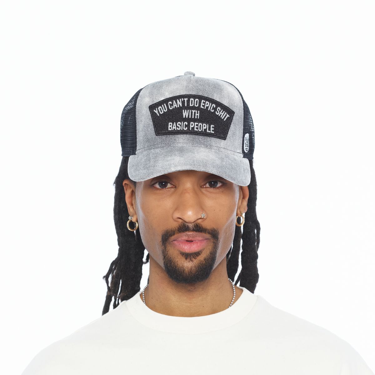 CULT MESH BACK TRUCKER CURVED VISOR " CANT DO EPIC SHIT" (626BC-CH47A)