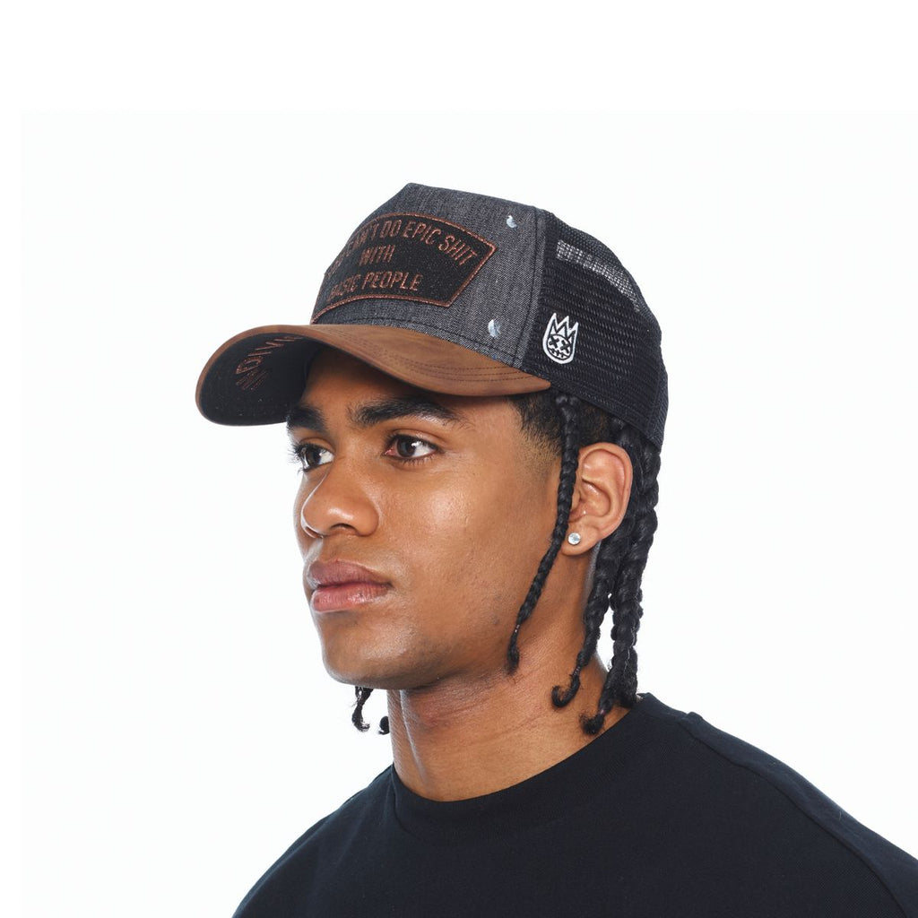 CULT MESH BACK TRUCKER CURVED VISOR " CANT DO EPIC SHIT" (626BC-CH46A)