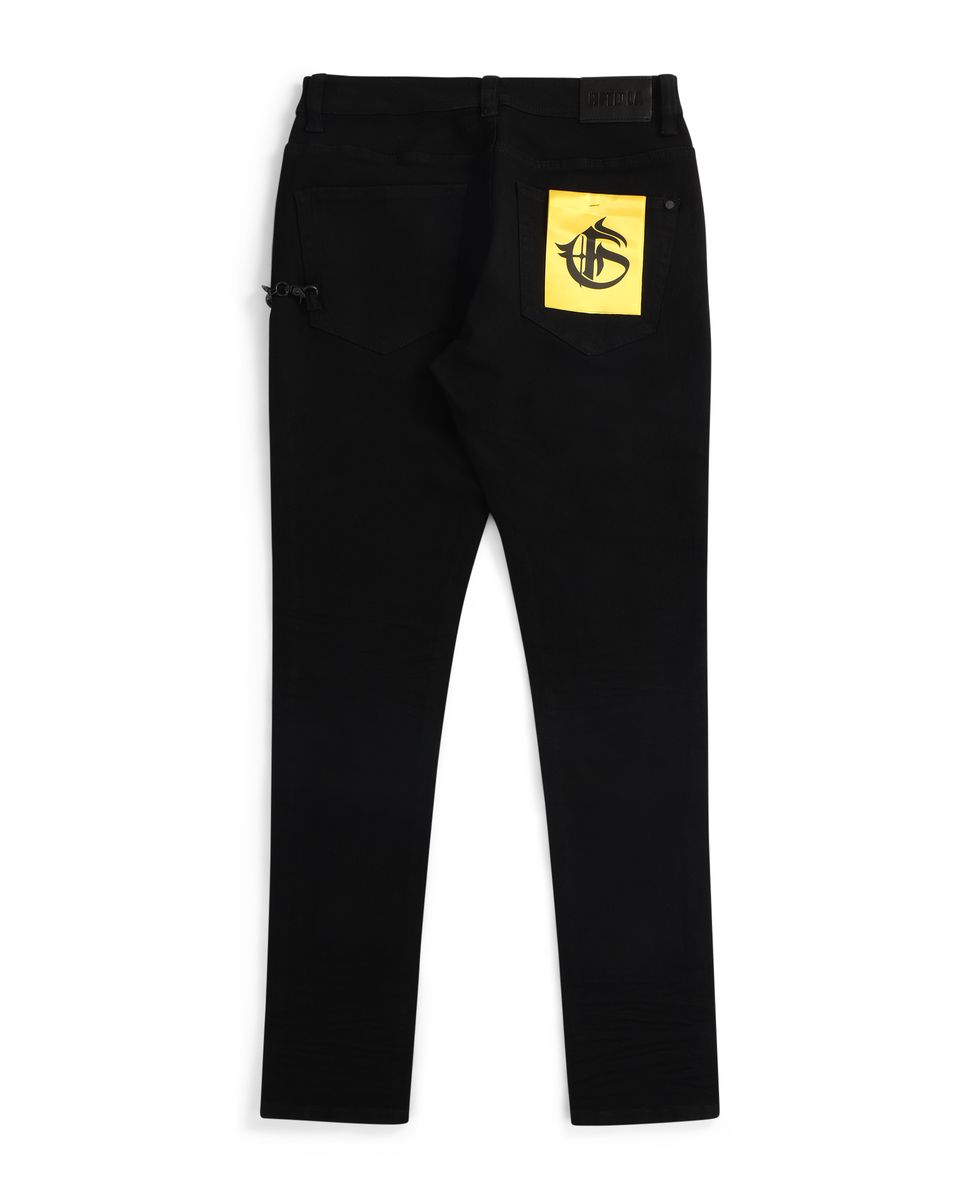 GFTD LA DAVID JETT BLK SKINNY DENIM