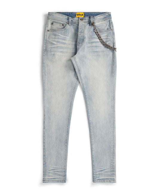 GFTD LA DAVID LT BLU SKINNY DENIM