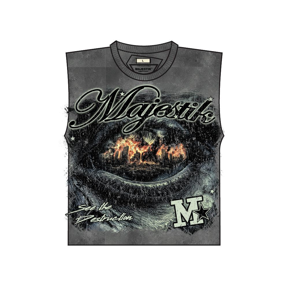 MAJESTIC TAPESTRY SLEEVELESS W/ RHINESTONE (TH2607)