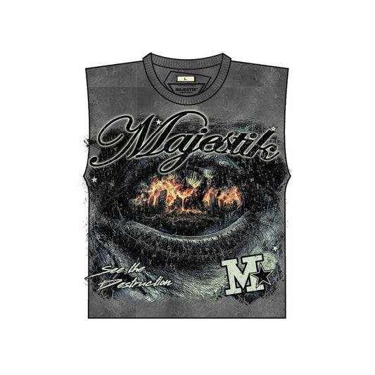 MAJESTIC TAPESTRY SLEEVELESS W/ RHINESTONE (TH2607)