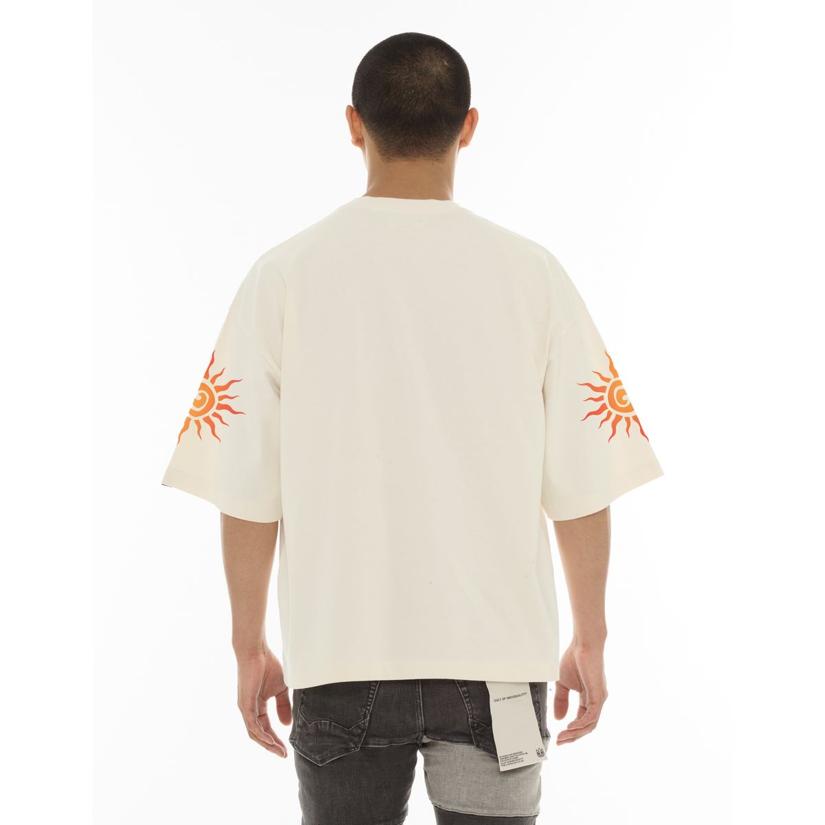 CULT OVERSIZED SHORT SLEEVE CREW NECK TEE "ALONG CAME A SPIDER" (626A5-K26A)