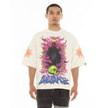 CULT OVERSIZED SHORT SLEEVE CREW NECK TEE "ALONG CAME A SPIDER" (626A5-K26A)