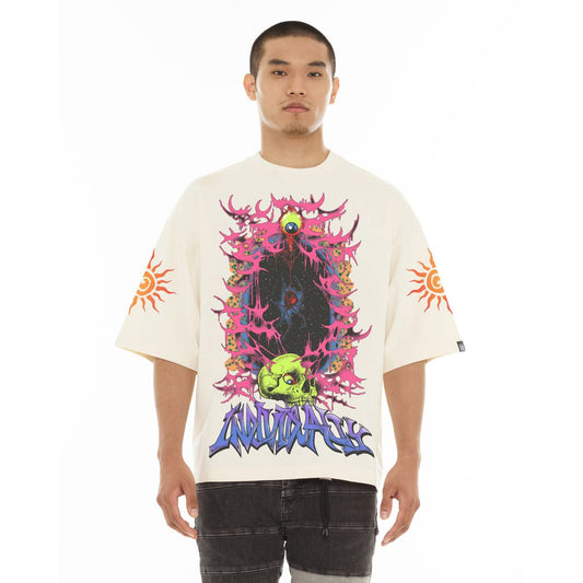 CULT OVERSIZED SHORT SLEEVE CREW NECK TEE "ALONG CAME A SPIDER" (626A5-K26A)