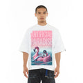 CULT OVERSIZED SHORT SLEEVE CREW NECK TEE "ARTIFICIAL PARADISE" (626A5-K47A)