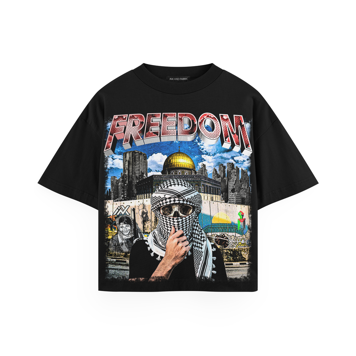 INX Freedom Oversized Heavyweight T-Shirt Black