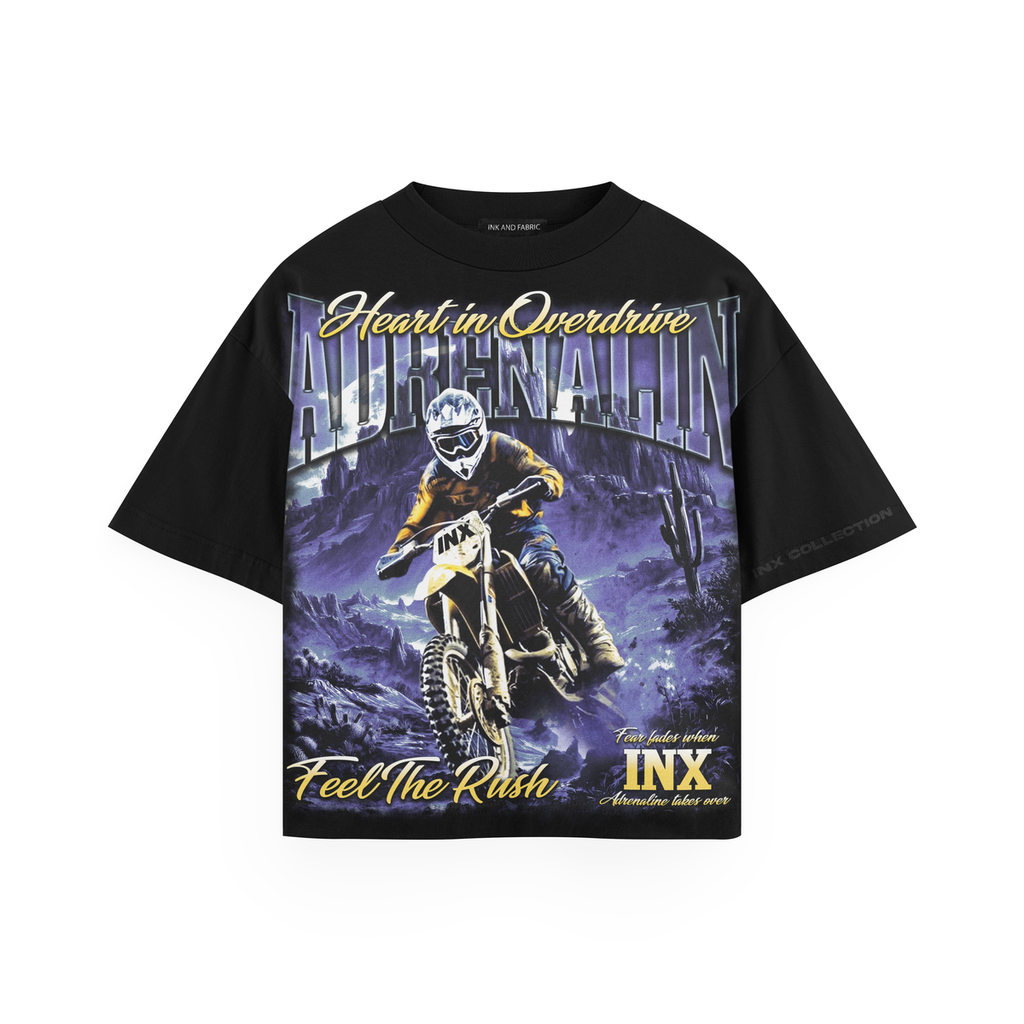 INX Andrenalin Oversized Heavyweight T-Shirt Black