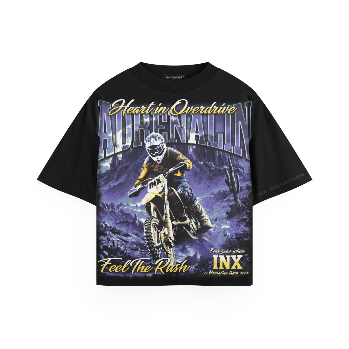 INX Andrenalin Oversized Heavyweight T-Shirt Black