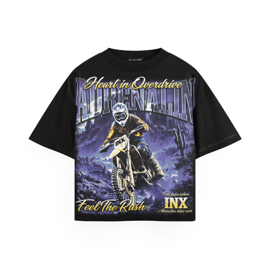 INX Andrenalin Oversized Heavyweight T-Shirt Black