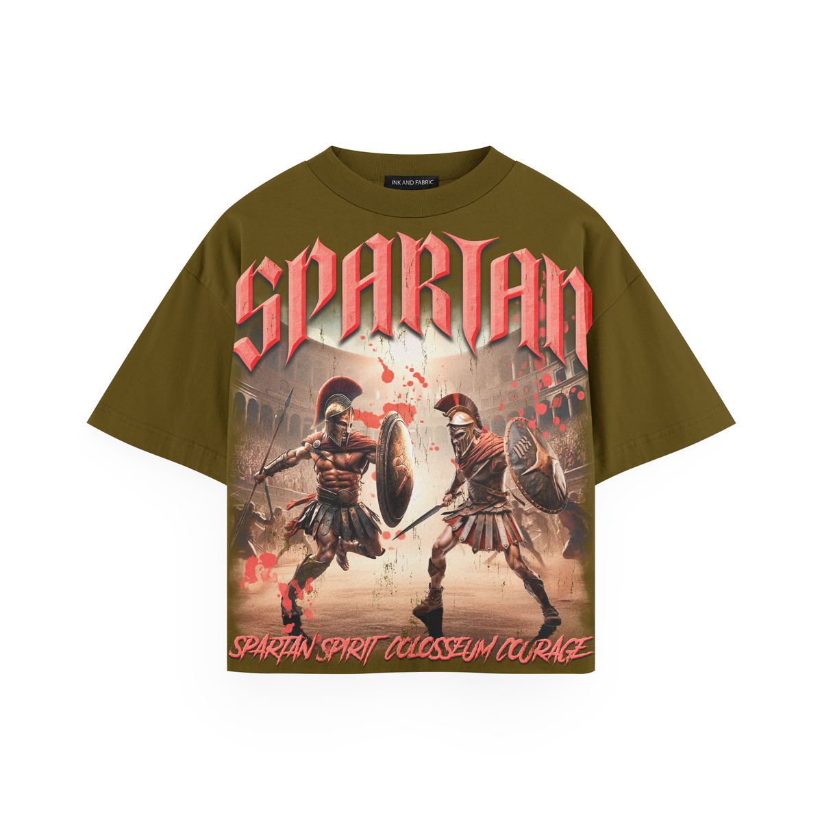 INX Andrenalin Oversized Heavyweight T-Shirt Brown