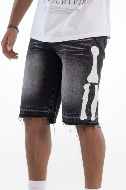 KINDRED PREMIUM SKELETON RHINESTONE SHORT (KD2244S)