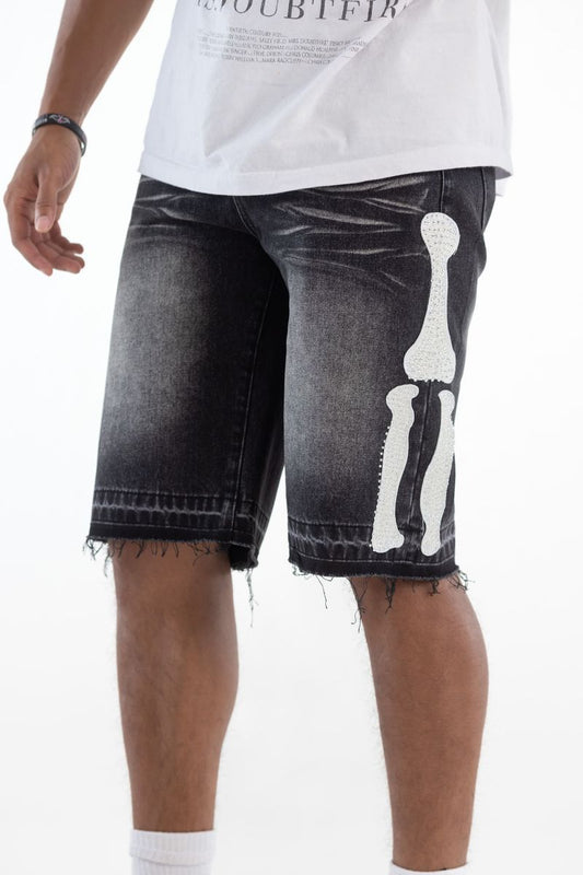 KINDRED PREMIUM SKELETON RHINESTONE SHORT (KD2244S)