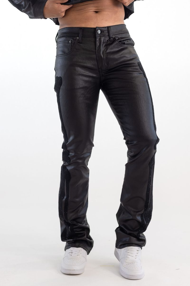 KINDRED PREMIUM SKELETON EMBROIDERY RHINESTONE PANTS (KD2215)