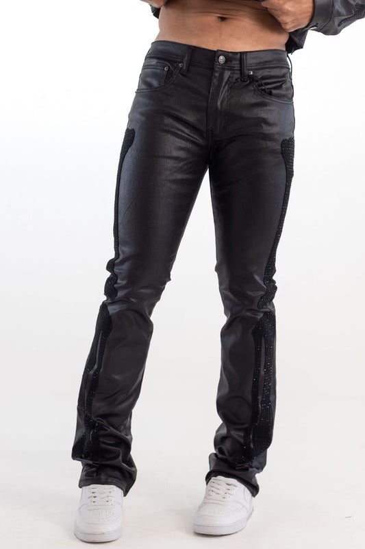 KINDRED PREMIUM SKELETON EMBROIDERY RHINESTONE PANTS (KD2215)